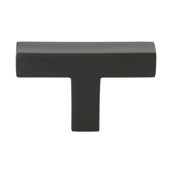 Gliderite Hardware 2-in. Solid Square Cabinet T-Knob Matte Black 21683-T-MB-1 - main